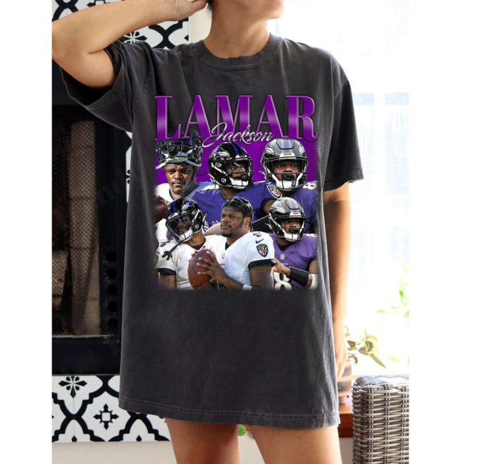 Lamar Jackson T-Shirt: Perfect American Football Christmas Gift For Football Fans 2