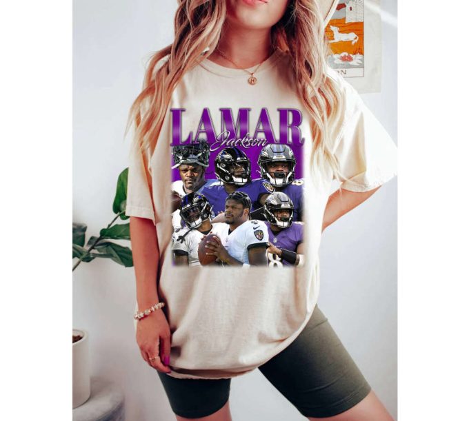Lamar Jackson T-Shirt: Perfect American Football Christmas Gift For Football Fans 3