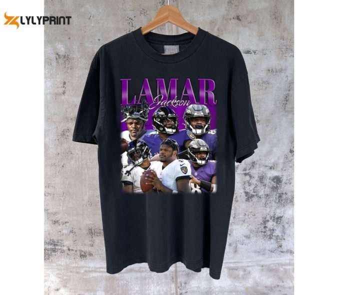 Lamar Jackson T-Shirt: Perfect American Football Christmas Gift For Football Fans 1