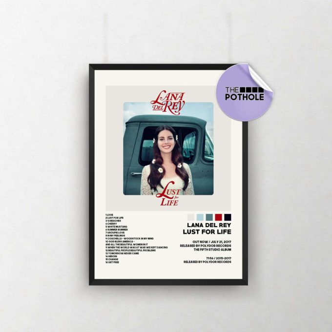 Lana Del Rey Posters / Lust For Life Poster / Album Cover Poster, Poster Print Wall Art, Custom Poster, Home Decor, Lana Del Rey 2