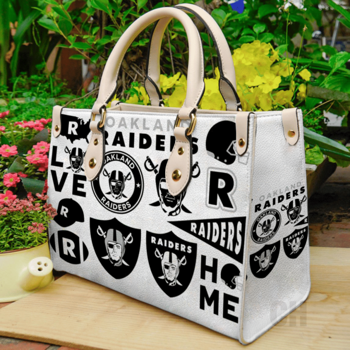 Stylish Las Vegas Raiders Leather Handbag For Women S Day: Perfect Gift To Celebrate Ch! 2