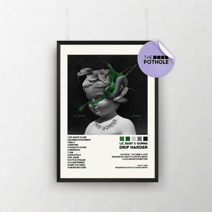 Lil Baby &Amp; Gunna Poster | Drip Harder Poster | Lil Baby, Tracklist Album Cover Poster / Album Cover Poster Print Wall Art, Lil Baby, Gunna 2