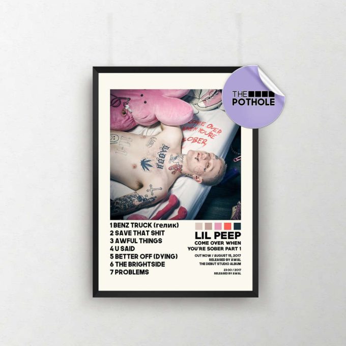 Lil Peep Posters / Come Over When You'Re Sober Poster / Album Cover Poster / Poster Print Wall Art, Custom Poster, Home Decor 2