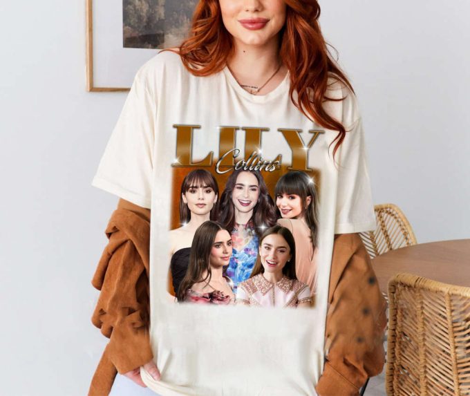Lily Collins T-Shirt, Lily Collins Shirt, Lily Collins Sweatshirt, Hip Hop Graphic, Unisex Shirt, Bootleg Retro 90'S Fans Gift, Trendy Shirt 2