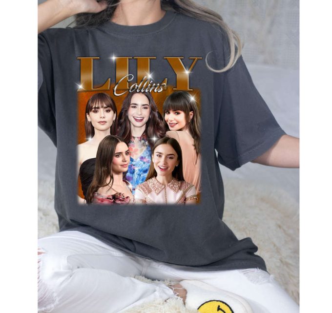 Lily Collins T-Shirt, Lily Collins Shirt, Lily Collins Sweatshirt, Hip Hop Graphic, Unisex Shirt, Bootleg Retro 90'S Fans Gift, Trendy Shirt 3