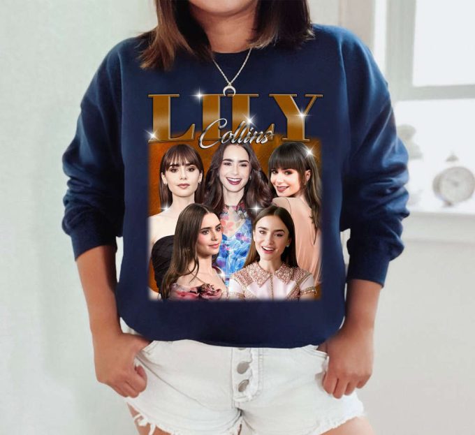 Lily Collins T-Shirt, Lily Collins Shirt, Lily Collins Sweatshirt, Hip Hop Graphic, Unisex Shirt, Bootleg Retro 90'S Fans Gift, Trendy Shirt 4