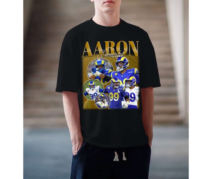 Limited Aaron Donald Shirt, Vintage Aaron Donald Shirt, Hip Hop Graphic Unisex Hoodie, Bootleg Retro 90'S Fans Gift, Retro Shirt, Trendy Tee 3