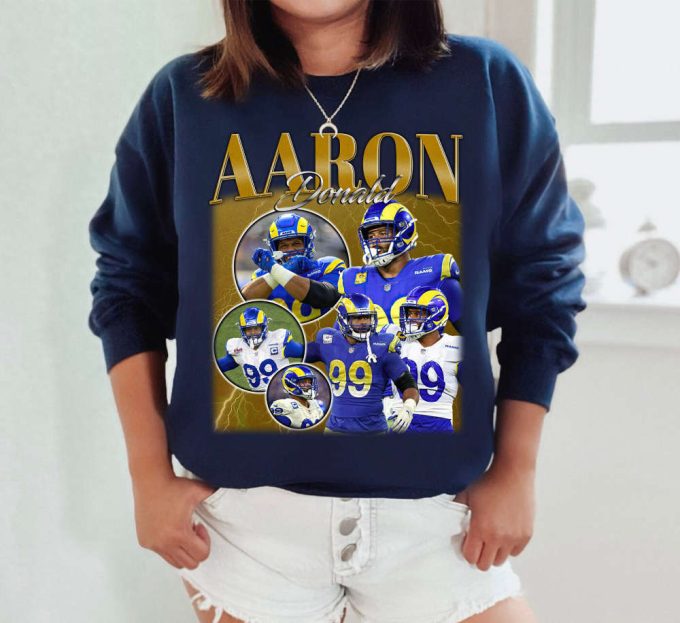 Limited Aaron Donald Shirt, Vintage Aaron Donald Shirt, Hip Hop Graphic Unisex Hoodie, Bootleg Retro 90'S Fans Gift, Retro Shirt, Trendy Tee 5