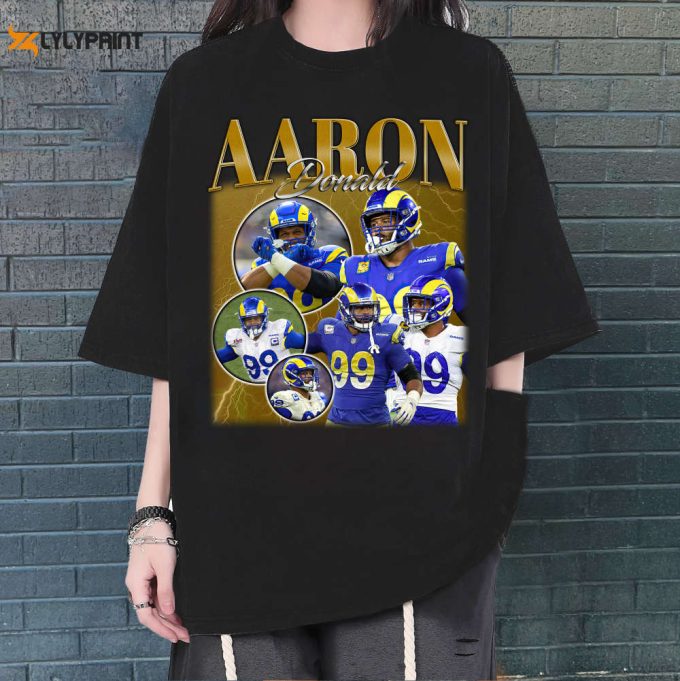 Limited Aaron Donald Shirt, Vintage Aaron Donald Shirt, Hip Hop Graphic Unisex Hoodie, Bootleg Retro 90'S Fans Gift, Retro Shirt, Trendy Tee 1