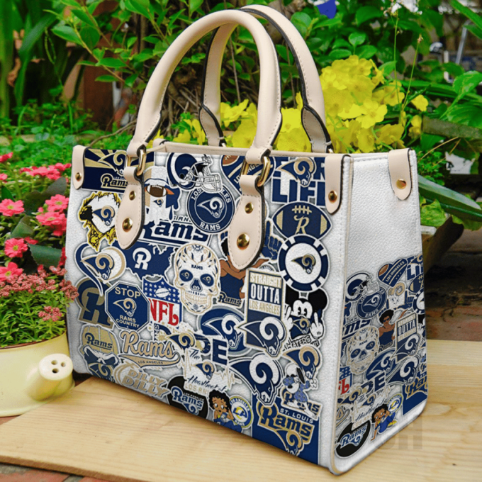 Stylish Los Angeles Rams Women S Day Leather Hand Bag Gift For Women'S Day Gift – Perfect For Nfl Fans! 2