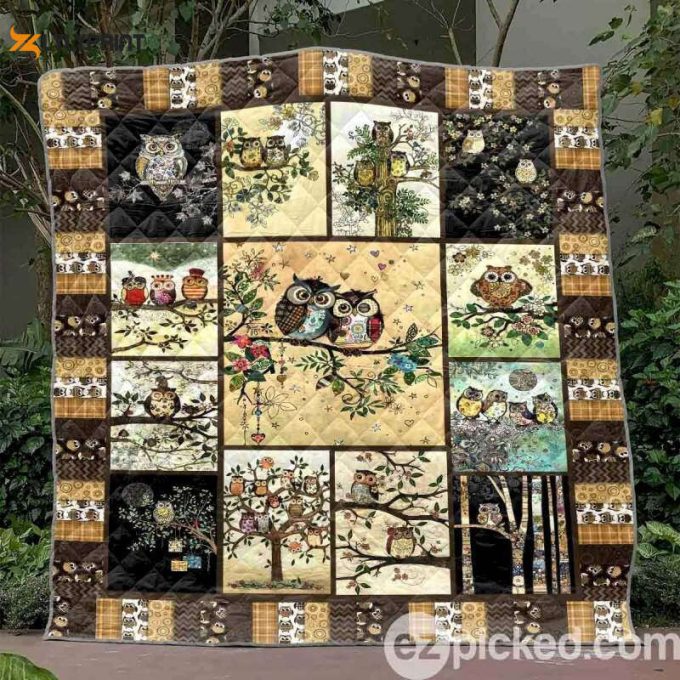 Love You Owlways 3D Customized Quilt 1
