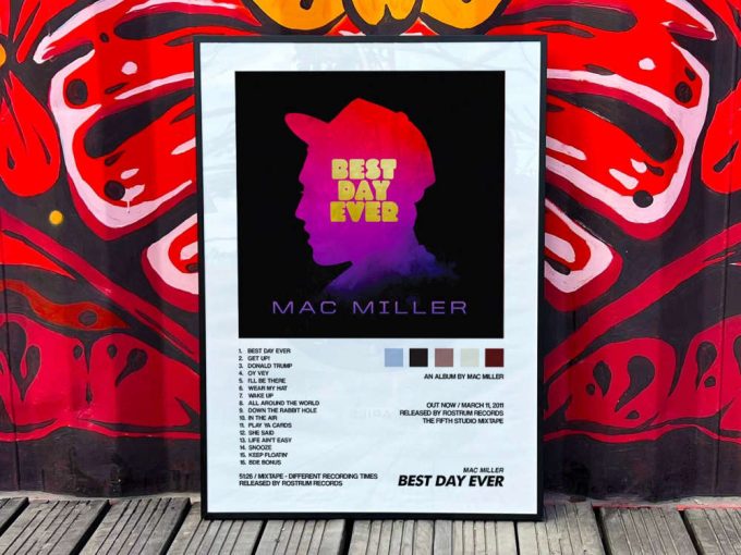 Mac Miller&Quot;S &Quot;Best Day Ever&Quot; Album Cover Poster For Home Room Decor 3