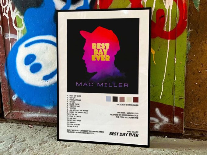 Mac Miller&Quot;S &Quot;Best Day Ever&Quot; Album Cover Poster For Home Room Decor 6