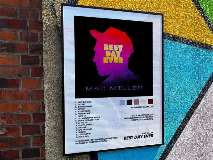 Mac Miller&Quot;S &Quot;Best Day Ever&Quot; Album Cover Poster For Home Room Decor 9