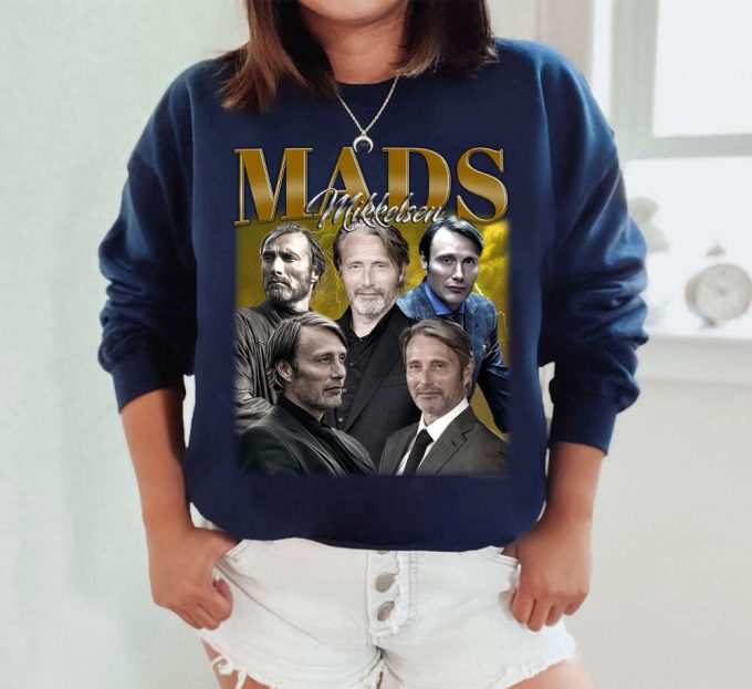 Mads Mikkelsen T-Shirt, Mads Mikkelsen Tees, Mads Mikkelsen Sweatshirt, Hip Hop Graphic, Trendy T-Shirt, Unisex Shirt, Retro Shirt 4