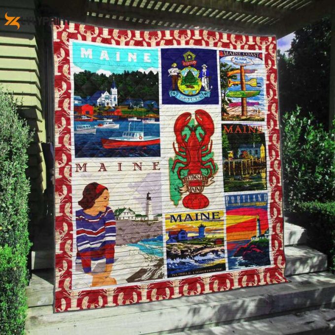 Maine 3D Customized Quilt 1