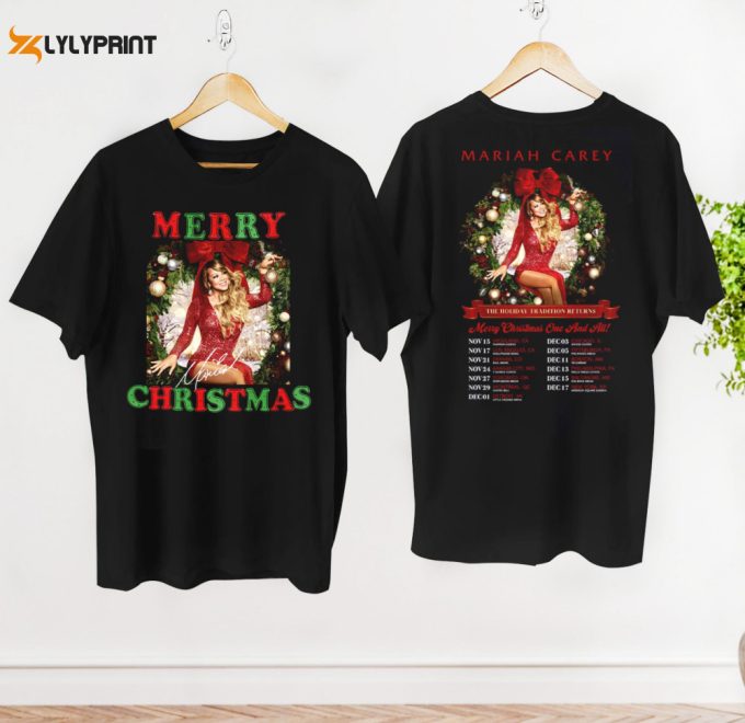 Mariah Carey Merry Christmas Shirt, Mariah Carey Fan Gift Tee, Mariah Carey Tour 2024 Shirt, Mariah Carey Concert Shirt, Mariah Carey Merch 1