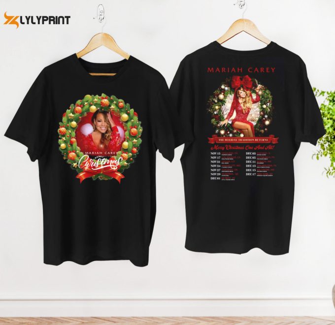 Mariah Carey Merry Christmas Tour 2024 Shirt, Mariah Carey Fan Gift Shirt, Mariah Carey All I Want For Christmas Is You Shirt, Mariah Shirt 1