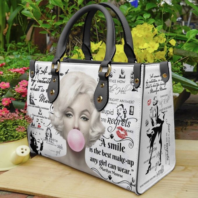 Stylish Marilyn Monroe Lover Leather Hand Bag Gift For Women'S Day - Perfect Women S Day Gift! 2