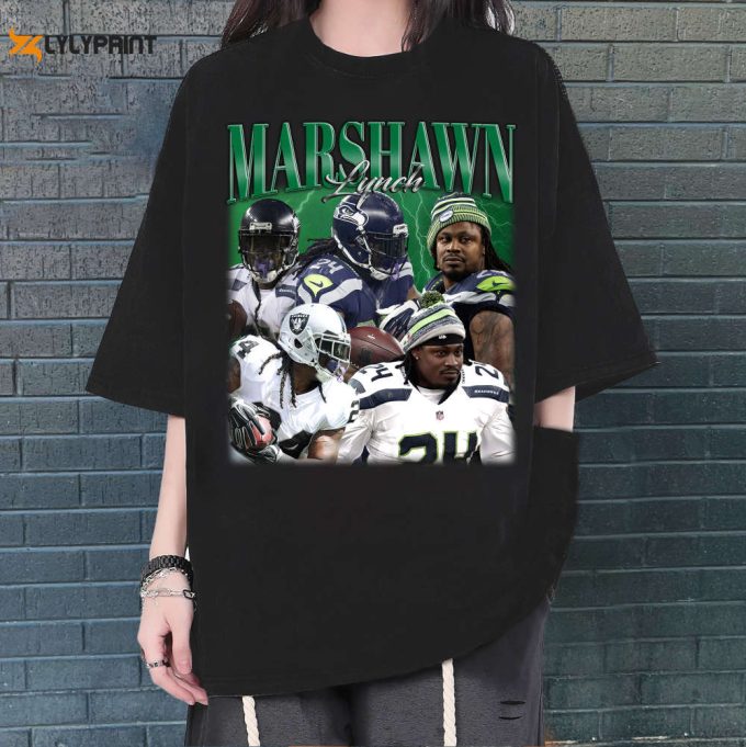 Marshawn Lynch T-Shirt, Marshawn Lynch Tees, Marshawn Lynch Sweatshirt, Hip Hop Graphic, Trendy T-Shirt, Unisex Shirt, Retro Shirt 1