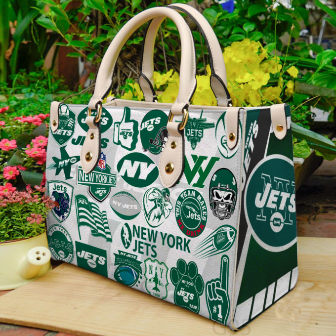 Stylish New York Jets Leather Handbag: Perfect Women S Day Gift - G95 2