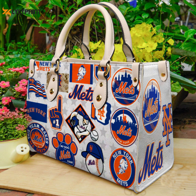 New York Mets Leather Hand Bag Gift For Women'S Day - Perfect Women S Day Gift G95 1