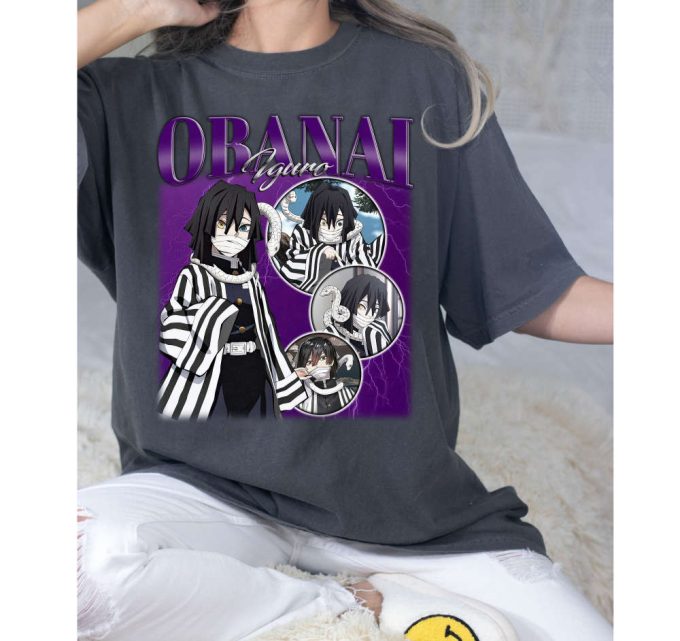Obanai Iguro T-Shirt Trendy Unisex Graphic Tee &Amp; Retro Sweatshirt 3