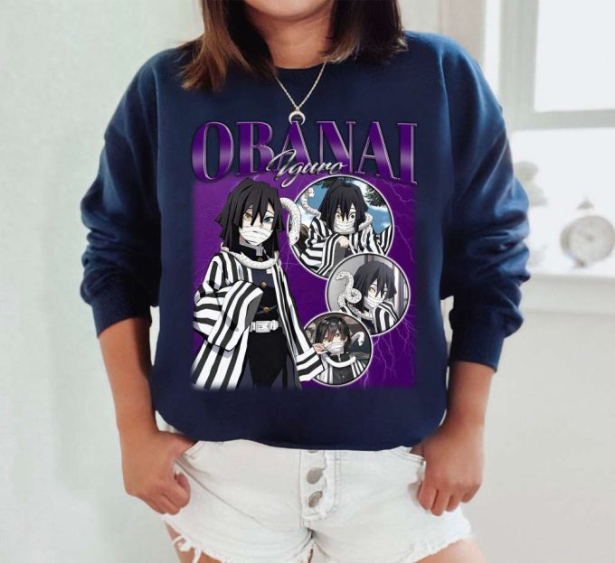 Obanai Iguro T-Shirt Trendy Unisex Graphic Tee &Amp; Retro Sweatshirt 5
