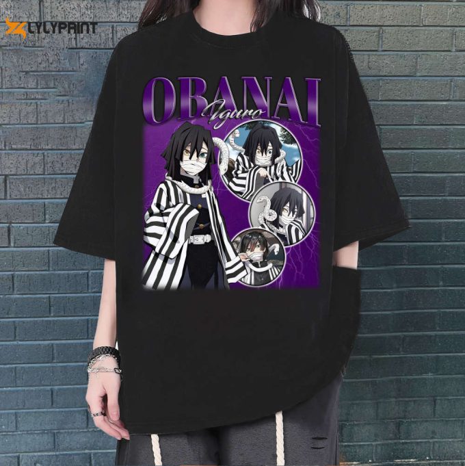 Obanai Iguro T-Shirt Trendy Unisex Graphic Tee &Amp;Amp; Retro Sweatshirt 1
