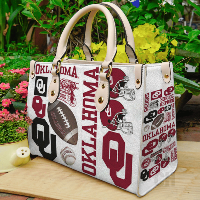 Shop Oklahoma Sooners Leather Hand Bag Gift For Women'S Day Gift For Women S Day - Perfect For Sooner Fans! 2