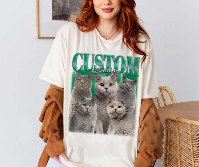 Pet Custom Vintage Washed Shirt, Custom Cat Bootleg, Custom Cute Shirt, Personalized Cat Gift, Cat Personalization Shirt, Change Your Design 4