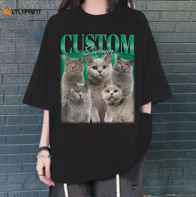 Pet Custom Vintage Washed Shirt, Custom Cat Bootleg, Custom Cute Shirt, Personalized Cat Gift, Cat Personalization Shirt, Change Your Design 1