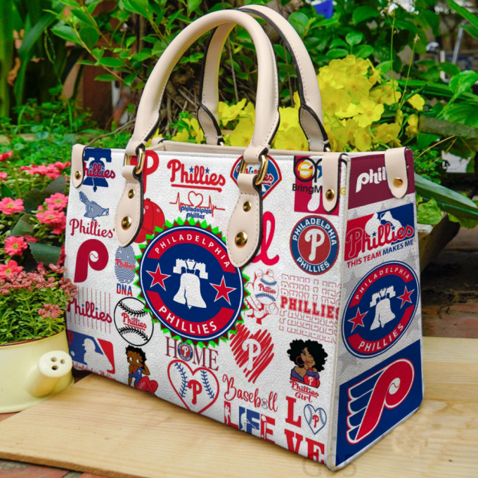 Stylish Philadelphia Phillies Leather Hand Bag Gift For Women'S Day: Perfect Women S Day Gift (G95) 2