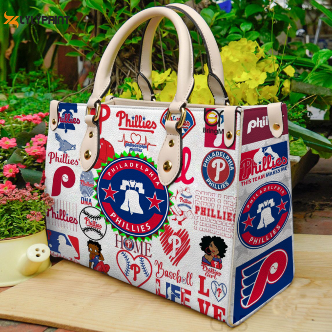 Stylish Philadelphia Phillies Leather Hand Bag Gift For Women'S Day: Perfect Women S Day Gift (G95) 1