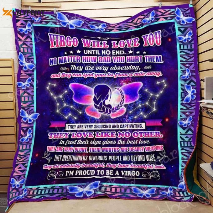 Proud To Be A Virgo 3D Customized Quilt 1