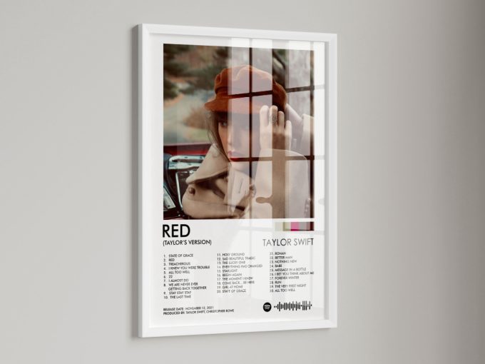 Red Poster, Red Taylor'S Version Print, Swiftie Gift, Swiftie Merch, Wall Decor, Album Cover Poster, Gift For Swiftie 3