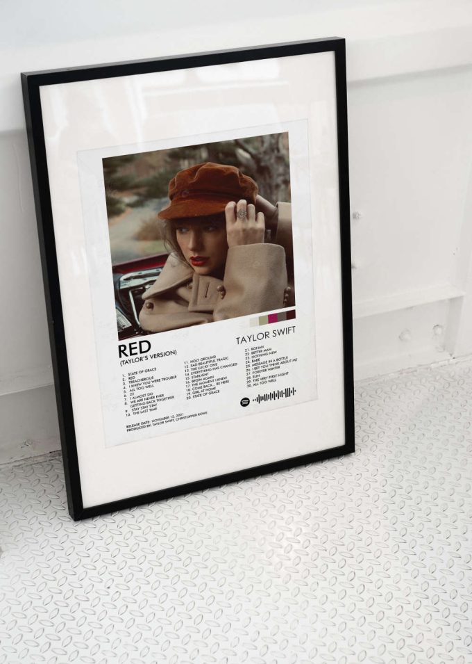 Red Poster, Red Taylor'S Version Print, Swiftie Gift, Swiftie Merch, Wall Decor, Album Cover Poster, Gift For Swiftie 6