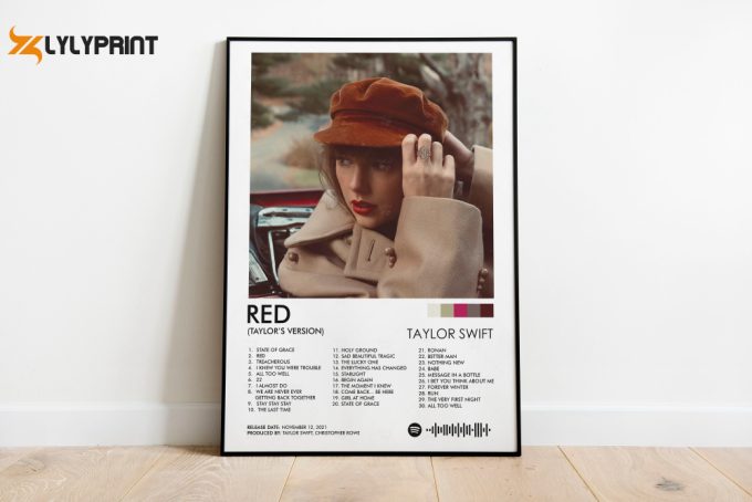 Red Poster, Red Taylor'S Version Print, Swiftie Gift, Swiftie Merch, Wall Decor, Album Cover Poster, Gift For Swiftie 1