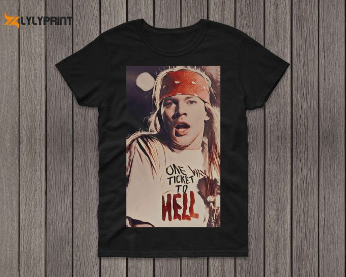 Rock 'N' Roll Rebel Axl Rose Shirt - Guns N' Roses Tribute Tee - Music Icon Merchandise - Vintage Retro Gift 1