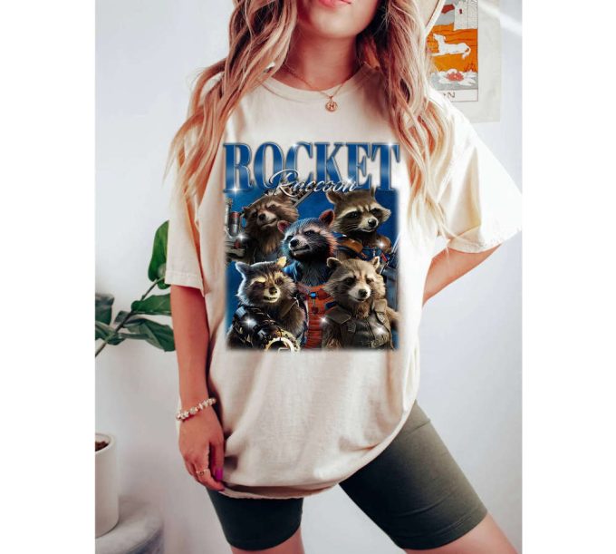 Rocket Raccoon T-Shirt: Unique Unisex Tee Sweater Shirt - Shop Now! 3