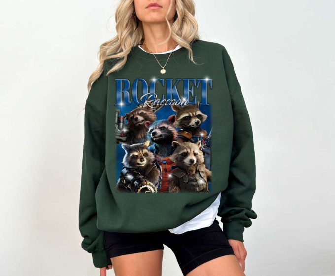 Rocket Raccoon T-Shirt: Unique Unisex Tee Sweater Shirt - Shop Now! 4