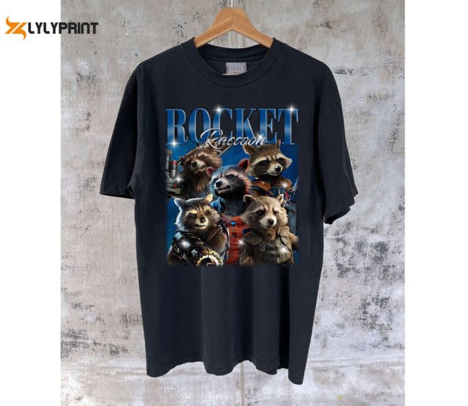 Rocket Raccoon T-Shirt: Unique Unisex Tee Sweater Shirt - Shop Now! 1