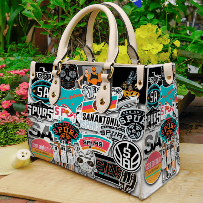 Stylish San Antonio Spurs Leather Hand Bag Gift For Women'S Day - Perfect Women S Day Gift G95 2