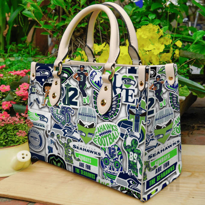 Seattle Seahawks Leather Hand Bag Gift For Women'S Day - Perfect Women S Day Gift For Ch 2