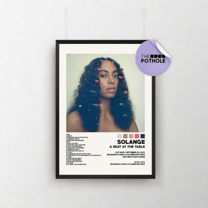 Solange Posters | A Seat At The Table Poster, Solange, Tracklist Album Cover Poster / Album Cover Poster Print Wall Art, A Seat At The Table 2