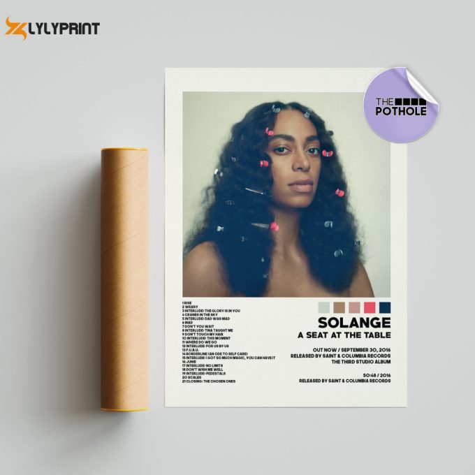 Solange Posters | A Seat At The Table Poster, Solange, Tracklist Album Cover Poster / Album Cover Poster Print Wall Art, A Seat At The Table 1