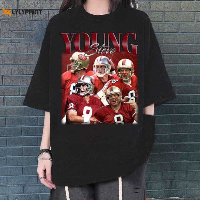 Steve Young T-Shirt, Steve Young Shirt, Steve Young Sweatshirt, Hip Hop Graphic, Unisex Shirt, Bootleg Retro 90'S Fans Gif T, Trendy Shirt 1