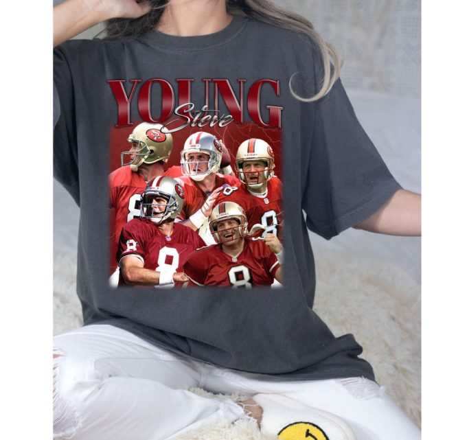 Steve Young T-Shirt, Steve Young Shirt, Steve Young Sweatshirt, Hip Hop Graphic, Unisex Shirt, Bootleg Retro 90'S Fans Gif T, Trendy Shirt 3