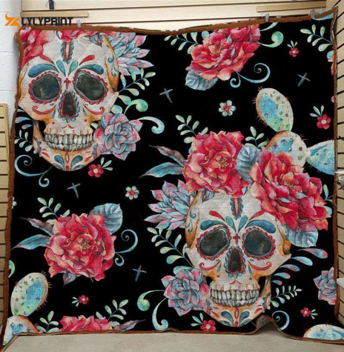 Sugar Skull The Mystery Awesome 3D Customized Quilt 1