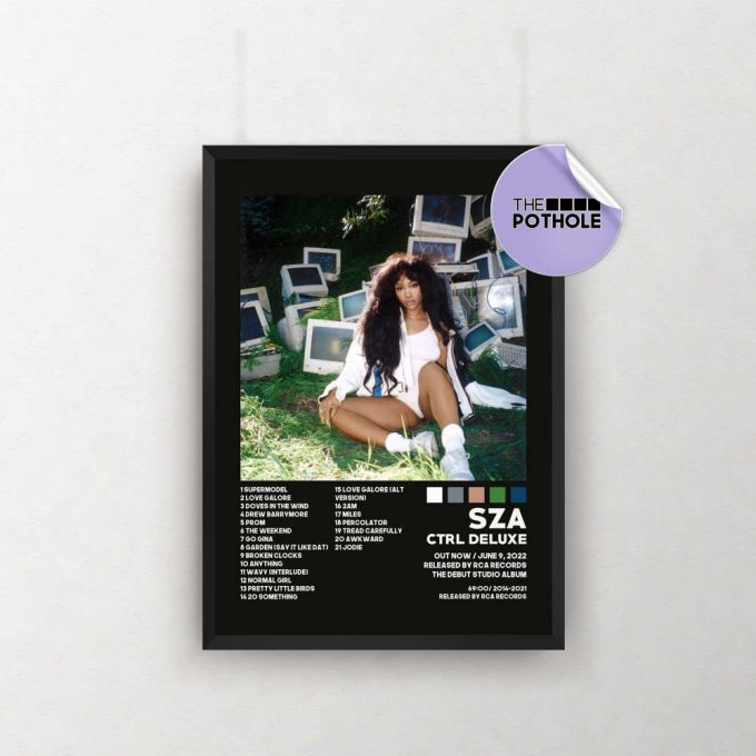 Sza Poster | Ctrl Poster | Sza Ctrl Deluxe Tracklist Album Cover Poster / Album Cover Poster Print Wall Art, Custom Poster, Blck 2